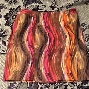 Eccoci Multicolor Abstract Women's Skirt
